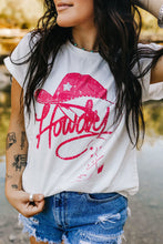 Load image into Gallery viewer, Rhinestone Howdy Graphic Tee
