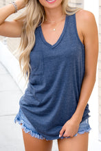Load image into Gallery viewer, V Neck Racerback Tank Top with Pocket
