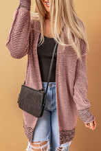 Load image into Gallery viewer, Plaid Knitted Long Open Front Cardigan
