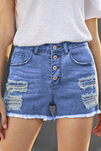 Load image into Gallery viewer, Gypsy Mid-rise Distressed Denim Shorts
