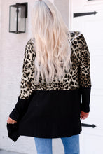 Load image into Gallery viewer, Leopard Print Patchwork Pocket Cardigan
