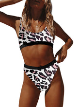 Load image into Gallery viewer, Athletic Leopard Tank High Waist Bikini
