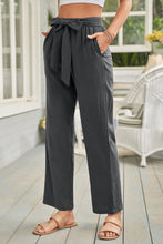 Load image into Gallery viewer, Elastic Waist Drawstring Wide Leg Pants
