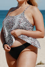 Load image into Gallery viewer, Scoop Neck Racerback Leopard Plus Size Tankini
