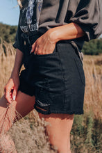 Load image into Gallery viewer, Asymmetrical Ripped Denim Shorts
