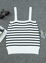 Load image into Gallery viewer, Striped Tube Spaghetti Strap Knitted Tank Top
