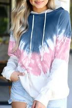 Load image into Gallery viewer, and Blue Tie-dye Hoodie
