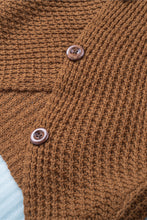 Load image into Gallery viewer, Khaki Buttoned Wrap Turtleneck Sweater
