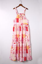 Load image into Gallery viewer, Multicolor Boho Geometric Floral Print Sleeveless Maxi Dress
