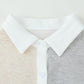 Contrast Trim Colorblock Knit Shirt