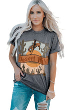 Load image into Gallery viewer, Desert Wild Cowboy Cactus Print Short Sleeve Graphic Tee
