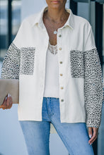 Load image into Gallery viewer, Contrast Leopard Denim Jacket
