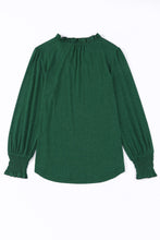 Load image into Gallery viewer, Frill V Neck Puff Long Sleeve Top
