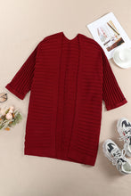 Load image into Gallery viewer, Ribbed Open Front Knit Cardigan
