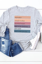 Load image into Gallery viewer, MAY GOD Positive Words Print Long Sleeve Top
