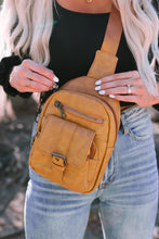 Load image into Gallery viewer, Khaki Vintage Multi Pockets Sling Bag
