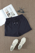 Load image into Gallery viewer, Tie Waist Side Pockets Cuffed Lounge Shorts
