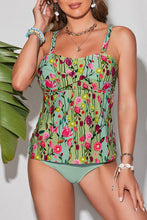 Load image into Gallery viewer, Multicolor Sleeveless Floral Tankini Set
