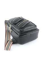 Load image into Gallery viewer, Faux Leather Multi-pockets Zipped Chest Bag
