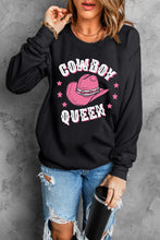 Load image into Gallery viewer, COWBOY QUEEN Hat Graphic Print Pullover Sweatshirt
