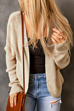 Load image into Gallery viewer, Drop Shoulder Open Front Knitted Cardigan
