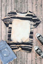Load image into Gallery viewer, Tie Dye Stripe Print Bleached T-Shirt
