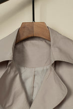 Load image into Gallery viewer, Khaki Runway Style Belted Long Trench Coat
