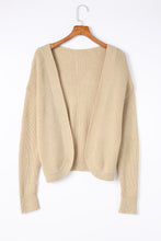 Load image into Gallery viewer, Drop Shoulder Open Front Knitted Cardigan
