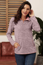 Load image into Gallery viewer, Quarter Zip Pullover Sweatshirt
