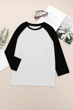 Load image into Gallery viewer, Color Block Raglan Sleeve Pullover Top
