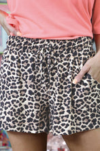 Load image into Gallery viewer, Colorblock Leopard Short Sleeve and Shorts Loungewear
