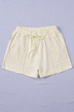 Load image into Gallery viewer, Crochet Detail Drawstring Elastic Waist Women Shorts
