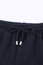 Load image into Gallery viewer, Tie Waist Side Pockets Cuffed Lounge Shorts
