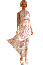 Load image into Gallery viewer, Multicolor Crisscross Backless Long Floral Dress
