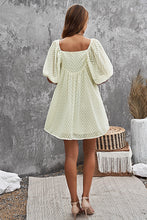 Load image into Gallery viewer, Square Neck Puff Sleeve Babydoll Mini Dress
