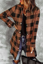 Load image into Gallery viewer, Turn-down Collar Plaid Shirt Coat
