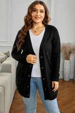 Load image into Gallery viewer, Front Pocket and Buttons Closure Cardigan
