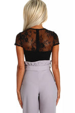 Load image into Gallery viewer, Lace Short Sleeve Bodysuit
