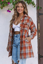 Load image into Gallery viewer, Plaid Button up Side Slit Shirt Dress
