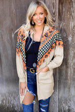 Load image into Gallery viewer, Plaid Leopard Chevron Cardigan
