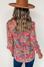 Load image into Gallery viewer, Multicolor Puff Sleeve Floral Blouse
