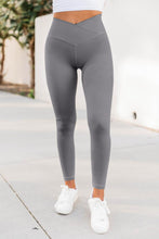 Load image into Gallery viewer, Grey Arch Waist Sports Yoga Leggings
