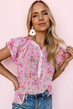 Load image into Gallery viewer, Floral Mandarin Collar Top
