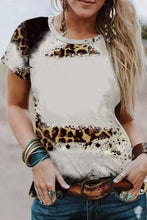 Load image into Gallery viewer, Bleached Leopard Short Sleeve Top

