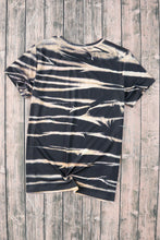 Load image into Gallery viewer, Tie Dye Stripe Print Bleached T-Shirt

