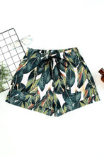 Load image into Gallery viewer, Leaves Print Drawstring Casual Elastic Waist Pocketed Shorts
