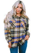 Load image into Gallery viewer, Geometric Plaid Print Pocketed Shacket
