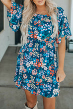 Load image into Gallery viewer, Square Neck Ruffle Floral Dress
