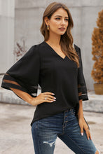 Load image into Gallery viewer, Flare Sleeve V Neck Loose Blouse
