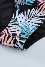 Load image into Gallery viewer, Leaves Print Zip-up Long Sleeve Surf Rash Guard Swimwear
